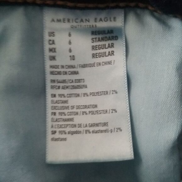AMERICAN EAGLE Super High Rise Skinny Jeans SZ 6R - Picture 8 of 8